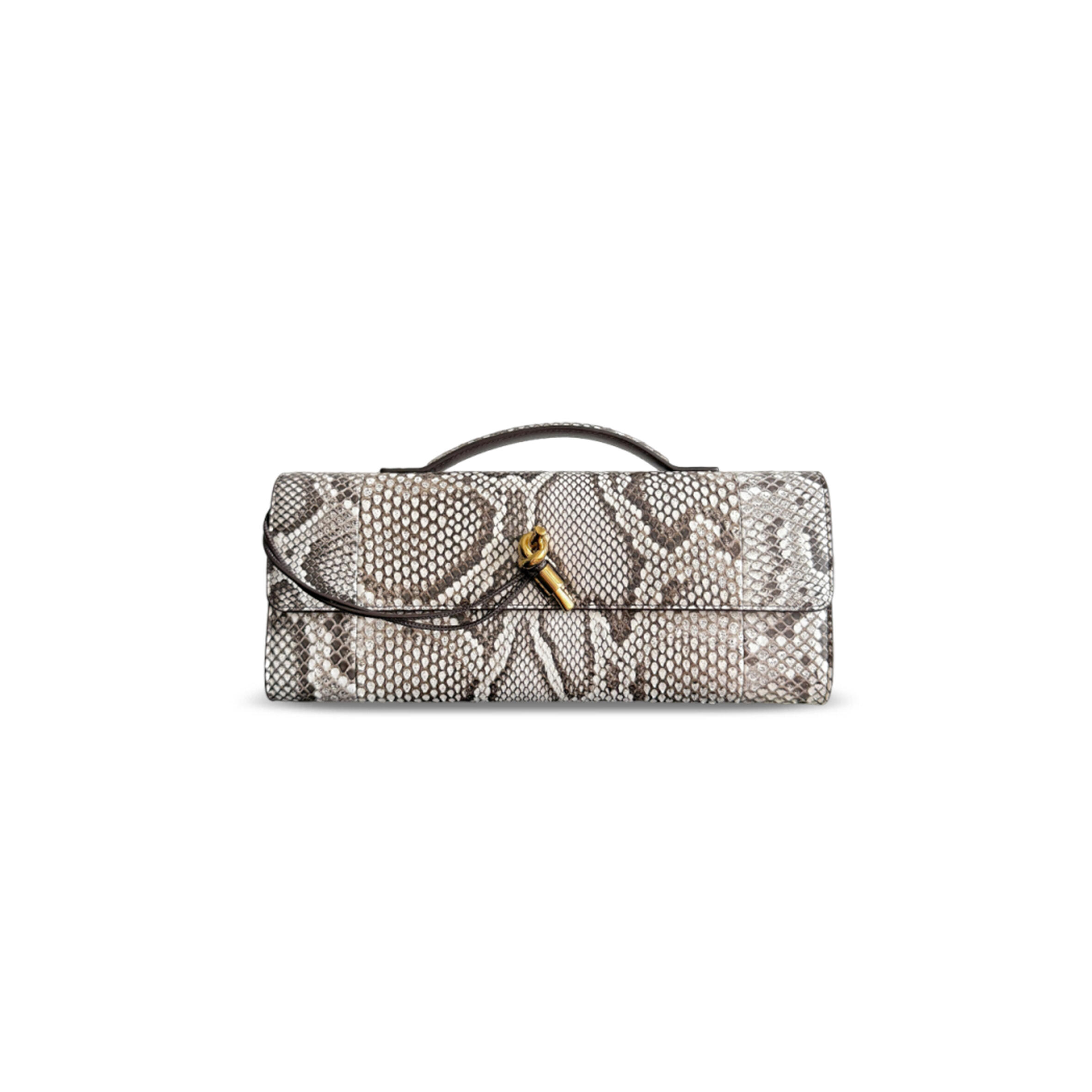 BOTTEGA VENETA ANDIAMO CLUTCH SNAKESKIN 794945 (31*13*3cm)